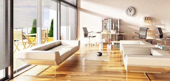 moderne Büroeinrichtung in einem Loftgebäude