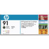 HP        Tintenpatrone 91  schwarz matt C9464A    DesignJet Z6100          775ml – Bild 3