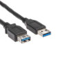 LINK2GO   USB 3.0 cable A-A US3111KBB male/female, 2.0m