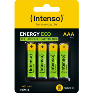INTENSO Energy Eco 1000mAh AAA HR03 7505214 Rechargeable 4pcs blister