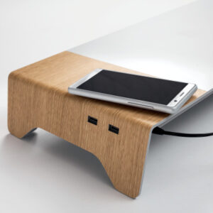 SIGEL     Monitorständer USB   52x25x8cm SA405     smartstyle Metallic-Holz