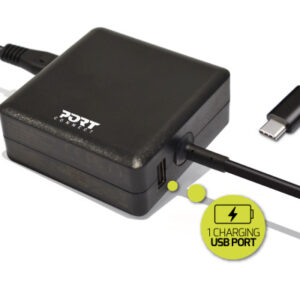 PORT      PowerSupply 65W-Type-C EU 900097    black,& 1 charging USB Port