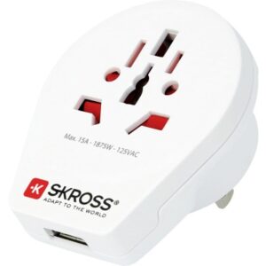 SKROSS    Country Travel Adapter 1.500268  World to USA with USB