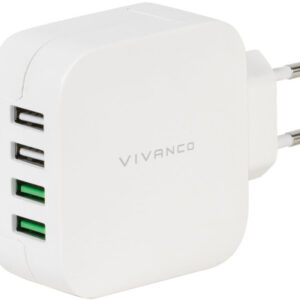 VIVANCO   USB Ladegerät mit Smart-IC 37564     4 ports