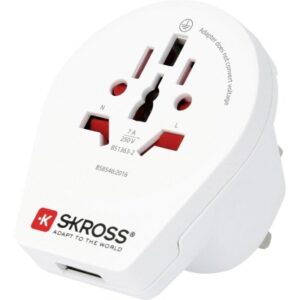 SKROSS    Country Travel Adapter 1.500267  World to UK with USB