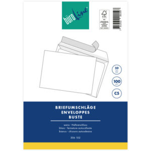 BÜROLINE  Couvert o/Fenster           C5 104588    100g, weiss           10 Stück