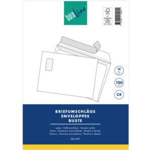 BÜROLINE  Couvert m/Fenster rechts    C4 105929    120g, weiss           10 Stück