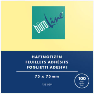 BÜROLINE  Haftnotizen            75x75mm 133029    gelb                 100 Blatt