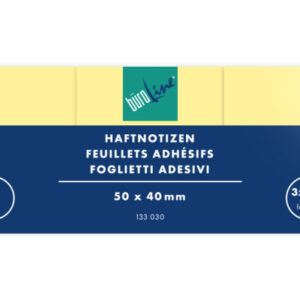 BÜROLINE  Haftnotizen            50x40mm 133030    gelb               3x100 Blatt