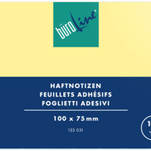 BÜROLINE  Haftnotizen           100x75mm 133031    gelb                 100 Blatt