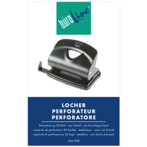 BÜROLINE  Bürolocher 166900    schwarz               20 Blatt