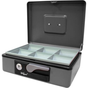 BÜROLINE  Geldkassette       23x18,5x8cm 168429    grau                  6-teilig