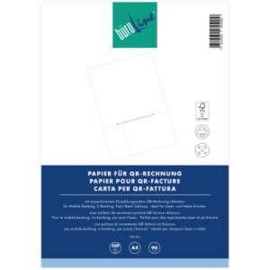 BÜROLINE  Einzahlungsschein QR-Code   A4 389862    90g, perforiert/blanko 500 Stk
