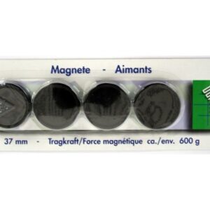 BÜROLINE  Magnet                   37 mm 392634    schwarz                4 Stück