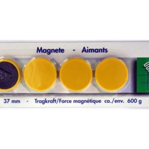 BÜROLINE  Magnet                   37 mm 392635    gelb                   4 Stück
