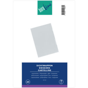 BÜROLINE  Sichtmappen                 A4 620060    transparent           10 Stück