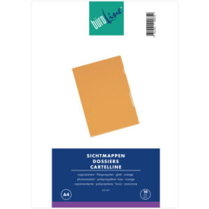 BÜROLINE  Sichtmappen                 A4 620067    orange                10 Stück