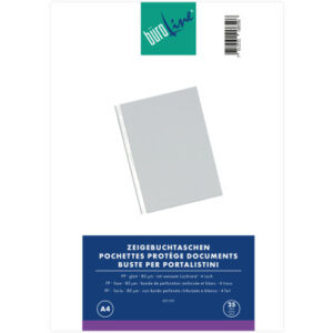 BÜROLINE  Zeigetaschen PP 80 my       A4 620233    transparent, glatt    25 Stück