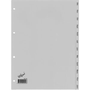 BÜROLINE  Register PP                 A4 667281    grau                Déc-Jan FR