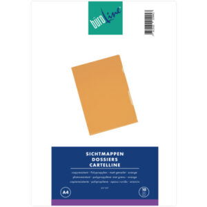 BÜROLINE  Sichtmappen PP              A4 667307    orange, matt          10 Stück