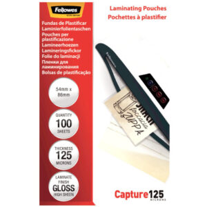 FELLOWES  Laminiertasche         54x86mm 5306302   glanz, 125my           100 Stk
