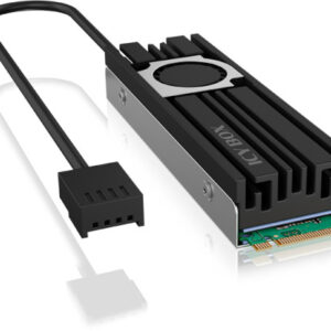 ICY BOX   M.2 SSD Kühlkörper IBM2HSF73 mit 20 mm Lüfter, Aluminium