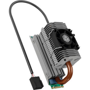 ICY BOX   M.2 Heatpipe Kühler mit IB-M2HSF- 30mm Lüfter Alu. für 2280