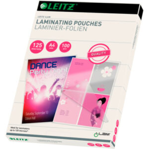 LEITZ     Laminiertasche              A4 33808     glanz, 125my           100 Stk
