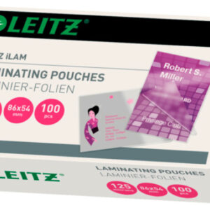 LEITZ     Laminiertasche         54x86mm 33810     glanz, 125my           100 Stk