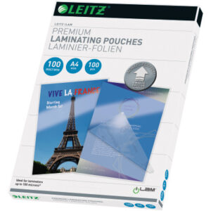 LEITZ     Laminiertasche              A4 33826     glanz, 100my           100 Stk