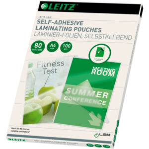 LEITZ     Laminiertasche              A4 33872     glanz, 80my, selbstkl. 100 Stk