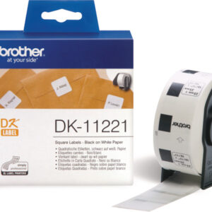 PTOUCH    Etiketten quadratisch     23mm DK-11221  QL-500 weiss   1000 Stk./Rolle