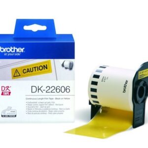 PTOUCH    Endlos-Etiketten   62mmx15.24m DK-22606  QL-500/550 Film gelb     Rolle