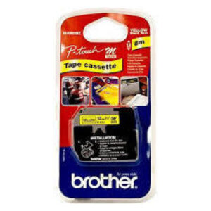 PTOUCH    Band, nicht lam.  schwarz/gelb M-K631BZ  zu PT-65/75/85/110  8m x 12 mm