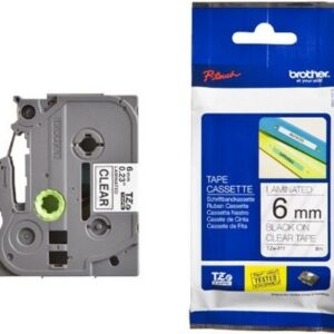 PTOUCH    Band, laminiert   schwarz/klar TZe-111   PT-1280VP                 6 mm
