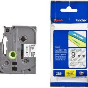 PTOUCH    Band, laminiert   schwarz/klar TZe-121   PT-1280VP                 9 mm
