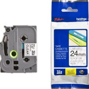 PTOUCH    Band, laminiert   schwarz/klar TZe-151   PT-2450DX                24 mm