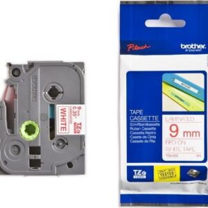PTOUCH    Band, laminiert      rot/weiss TZe-222   PT-1280VP                 9 mm