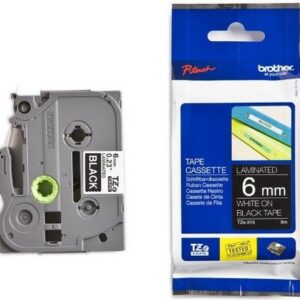 PTOUCH    Band, laminiert  weiss/schwarz TZe-315   PT-1280VP                 6 mm