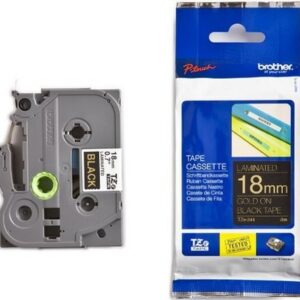 PTOUCH    Band, laminiert   gold/schwarz TZe-344   PT-2450DX                18 mm