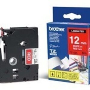 PTOUCH    Band, laminiert      weiss/rot TZe-435   PT-1280VP                12 mm