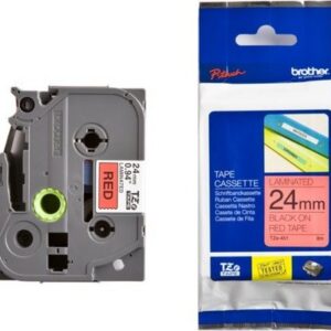 PTOUCH    Band, laminiert    schwarz/rot TZe-451   PT-2450DX                24 mm