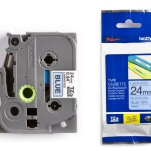 PTOUCH    Band, laminiert   schwarz/blau TZe-551   PT-2450DX                24 mm