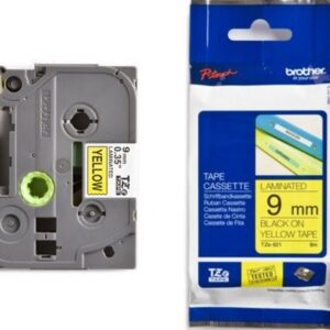 PTOUCH    Band, laminiert   schwarz/gelb TZe-621   PT-1280VP                 9 mm