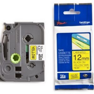 PTOUCH    Band, laminiert   schwarz/gelb TZe-631   PT-1280VP                12 mm