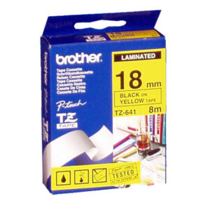 PTOUCH    Band, laminiert   schwarz/gelb TZe-641   PT-2450DX                18 mm