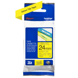 PTOUCH    Band, laminiert   schwarz/gelb TZe-651   PT-2450DX                24 mm