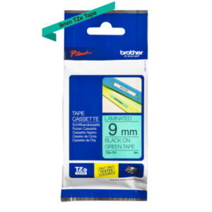 PTOUCH    Band, laminiert   schwarz/grün TZe-721   PT-1280VP                 9 mm