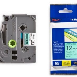 PTOUCH    Band, laminiert   schwarz/grün TZe-731   PT-1280VP                12 mm
