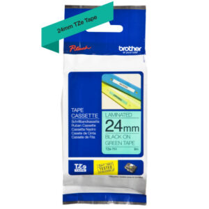 PTOUCH    Band, laminiert   schwarz/grün TZe-751   PT-2450DX                24 mm